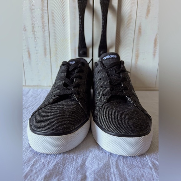 SALE Adidas Black Denim Sneakers NEO SE Daily Vulc - Picture 3 of 10